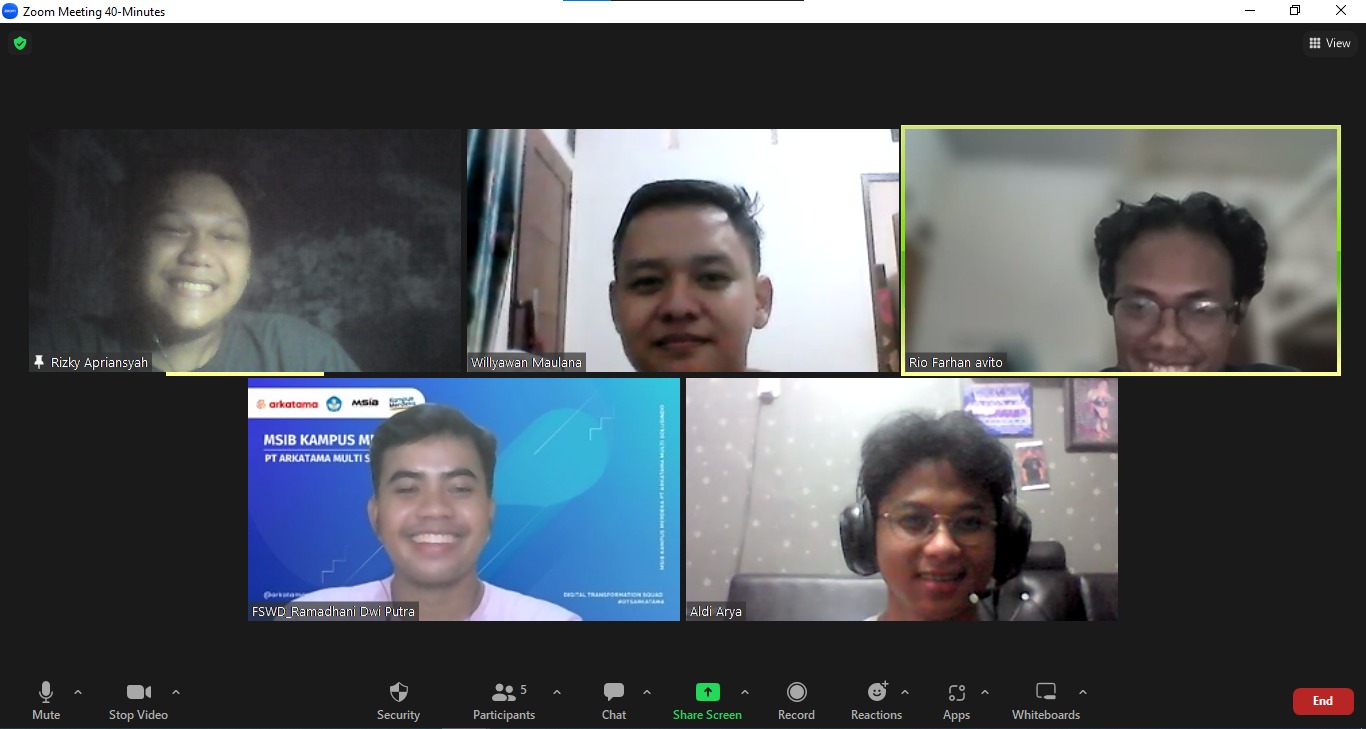 Zoom meeting perwakilan universitas gunadarma